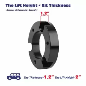 LF019-2CA 1STPOWER-TECH Front Leveling Lift Billet Kit Toyota #3