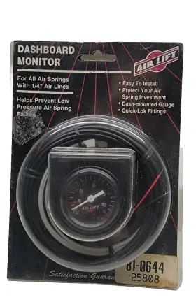 25808 AIR LIFT Shock Controller Gauge Line Dashboard Monitor