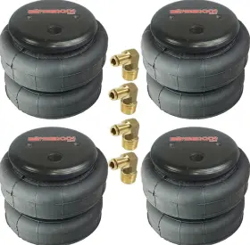 BAG-2500-4-14EF AIRMAXXX Bags Set Elbows Air Ride Springs