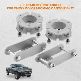 04B3GN BFO Front Spacers Rear Shackles Lift Kit Chevrolet #3