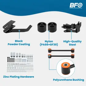 0BPT3H BFO Lift Jk Shocks Coil Springs Kit Jeep Wrangler #3