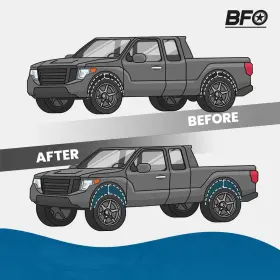 2MF9YB BFO Front Level Lift Steel Kit 1500 2WD Chevy Gmc #3