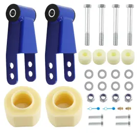 2SVWRK BFO Front Rear Leveling Lift Shackle Kit Xj Jeep