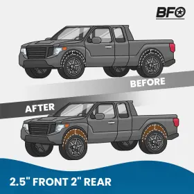 47NZQG BFO Leveling Strut Extensions Kit 2WD 4WD Toyota #3