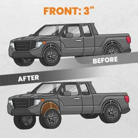 6U5724 BFO Front Leveling Lift Spring Spacers Kit 2500 3500 #3