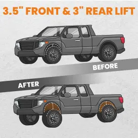 7BEQIH BFO Front Rear Suspenison Lift Kit 1500 Chevy #3