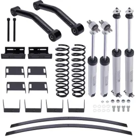 7QK2UR BFO Lift Coil Springs Shocks Kit Xj 2WD 4WD Jeep