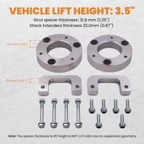 825MYD BFO Front Lift Spacer Shock Extenders Kit 1500 Gmc #3