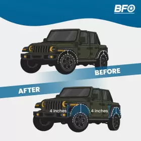 8EO95I BFO Lift Jku Door Shocks Coil Springs Kit Jeep #2