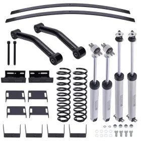 9F4CHJ BFO Lift Shocks Springs Kit Xj 2WD 4WD Jeep Cherokee