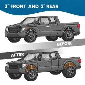 AP2V07 BFO Front Rear Lift Kit 2500HD 2WD 4WD Gmc Sierra #3