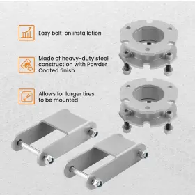 AYUXH8 BFO Front Rear Leveling Lift Spacers Shackles Kit Gmc