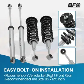 I791M6 BFO Suspension Lift Struts Shocks Kit F150 4WD Ford #3