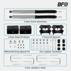 JR01NX BFO Front Rear Lift Shocks Kit Toyota Tacoma #2