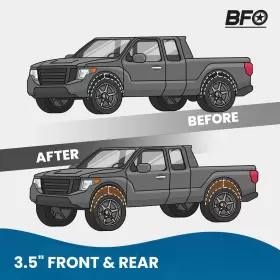 M7JT2Y BFO Lift Shocks Spacers Gladiator Jt Kit 4WD Jeep #3