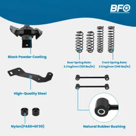 OA5BRV BFO Lift Shocks Control Arms Jlu Kit Jeep Wrangler #3