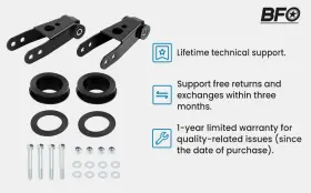 PL9NI0 BFO Front Rear Lift Coil Spacer Shackle Kit 2WD Ford #2