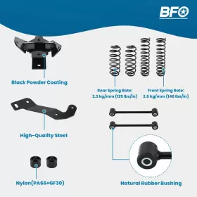 RU0JGL BFO Lift Shocks Control Arms Jlu Kit Jeep Wrangler #3