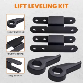 U4PBZW BFO Torsion Keys Shackles Forged Steel S10 Chevrolet #2