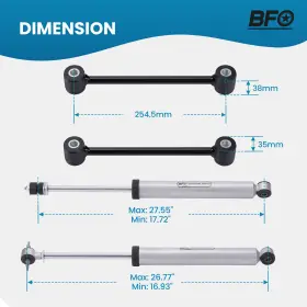 Y5L8ID BFO Lift Shocks Coil Spring Spacers Jk Kit Jeep #3