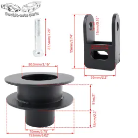 LIF014-2-BK-D DOUBLEAUTOPARTS Front Leveling Lift Shock Kit #2