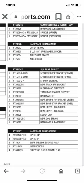 FT20824 FABTECH Link Bars Chevy Yukon Escalade #3