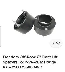 FO-D304F30 FREEDOM OFF-ROAD Front Lift Spacers 2500 3500 4WD