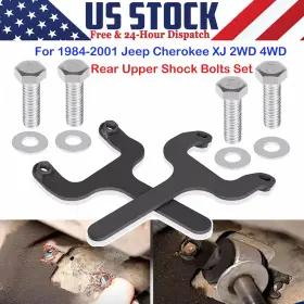 GMQP0898US GM-MOTOR Rear Bar Pin Flag Nut Shock Mounts Kit Xj