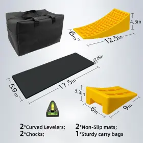 NBTS563 HOXWELL Rv Leveling Blocks Ramp Up Camper Leveler Fo #3