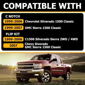 MEU1073001 M-TOOLS Rear Notch Lowering Kit Chevy Gmc Sierra #2