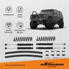 2XFJKS MAXPEEDINGRODS Lift Shocks Track Bar Springs Kit Xj #2