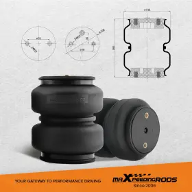 69P2CG MAXPEEDINGRODS Rear Air Spring Single Dual Wheel Kit #2