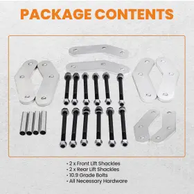 8L5M9X MAXPEEDINGRODS Front Rear Shackles Lift Yj Kit Jeep #2