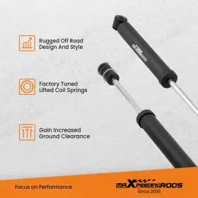 APLNV7 MAXPEEDINGRODS Suspension Lift Shocks Coil Springs Kit #2