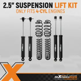 B6ERQX MAXPEEDINGRODS Suspension Lift Shocks Kit Tj 4WD Jeep