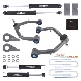 BOJIP5 MAXPEEDINGRODS Lift Chev Shocks Control Arms Kit 1500