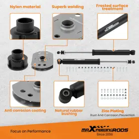 F23ZHR MAXPEEDINGRODS Lift Coil Spring Spacers Shocks Kit Ram #3