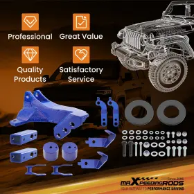 I62RXE MAXPEEDINGRODS Front Level Lift Spacers Shock Kit F250 #2