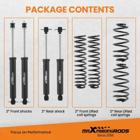 I8V2H6 MAXPEEDINGRODS Suspension Lift Shocks Kit Tj 4WD Jeep #3