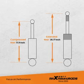 LE4QBD MAXPEEDINGRODS Lift Struts Shocks Coil Springs Kit 2WD #3