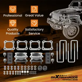 OYFSE5 MAXPEEDINGRODS Front Rear Lift Spacers Kit 4WD Toyota #2