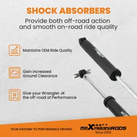 OZL4K6 MAXPEEDINGRODS Lift Nitrogen Shocks Jk Unlimited Kit #3
