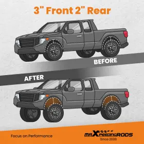 P0YF7E MAXPEEDINGRODS Front Rear Lift Strut Spacers Kit 2WD #2