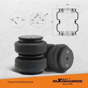QJBN67 MAXPEEDINGRODS Rear Air Suspension Helper Spring Kit #2