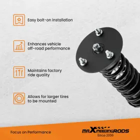 R6PUQ2 MAXPEEDINGRODS Lift Coil Spring Struts Shock Absorbers #3