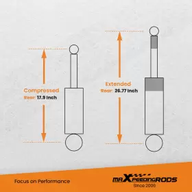 SMYQ6A MAXPEEDINGRODS Lift Struts Shocks Coil Springs Kit 2WD #3