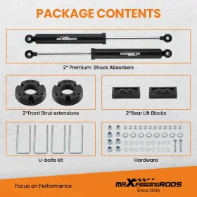 U3QGCP MAXPEEDINGRODS Suspension Lift Shocks Strut Extensions #2