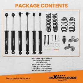 VG0AST MAXPEEDINGRODS Lift Dual Steering Stabilizer Kit Tj