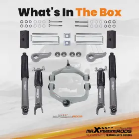 XRYPO7 MAXPEEDINGRODS Suspension Lift Shocks Kit 2500HD Chevy #2