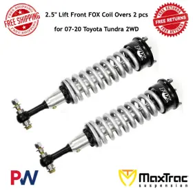876725F MAXTRAC Lift Front Fox Coil Overs 2WD Toyota Tundra